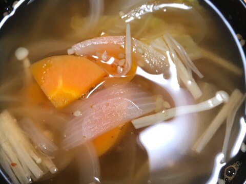白菜入り豆板醤スープ